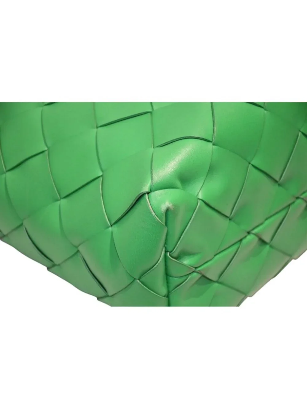 Bottega Veneta Intrecciato Handbag Green Calfskin Gold